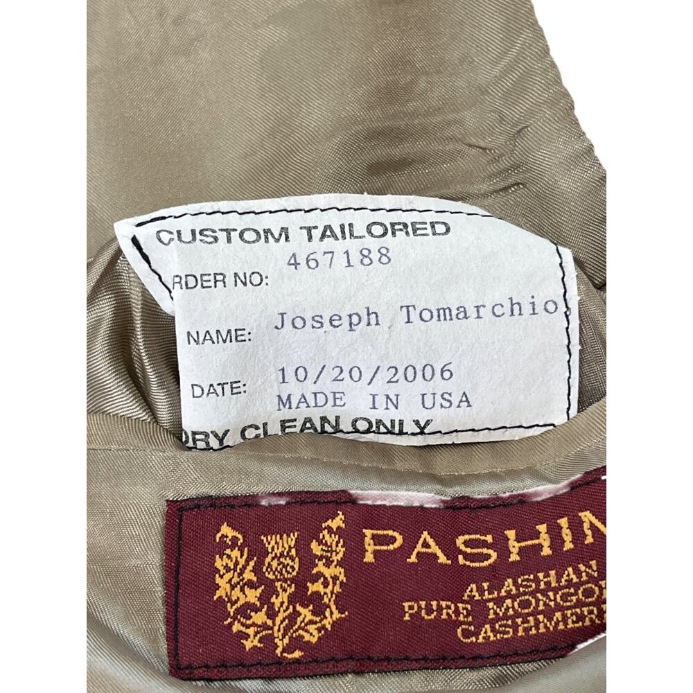 Pashima Alashan Pure Mongolian Cashmere Mens Blazer Jacket Size 42 - Picture 6 of 7